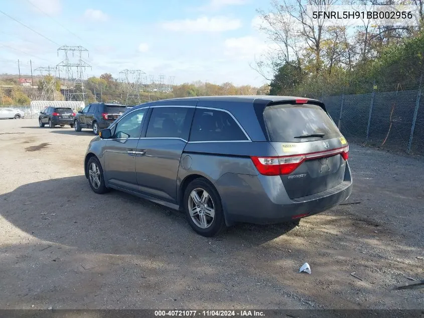 2011 Honda Odyssey Touring/Touring Elite VIN: 5FNRL5H91BB002956 Lot: 40721077