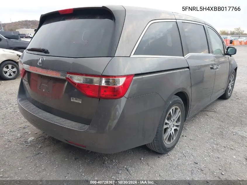 2011 Honda Odyssey Ex VIN: 5FNRL5H4XBB017766 Lot: 40728367