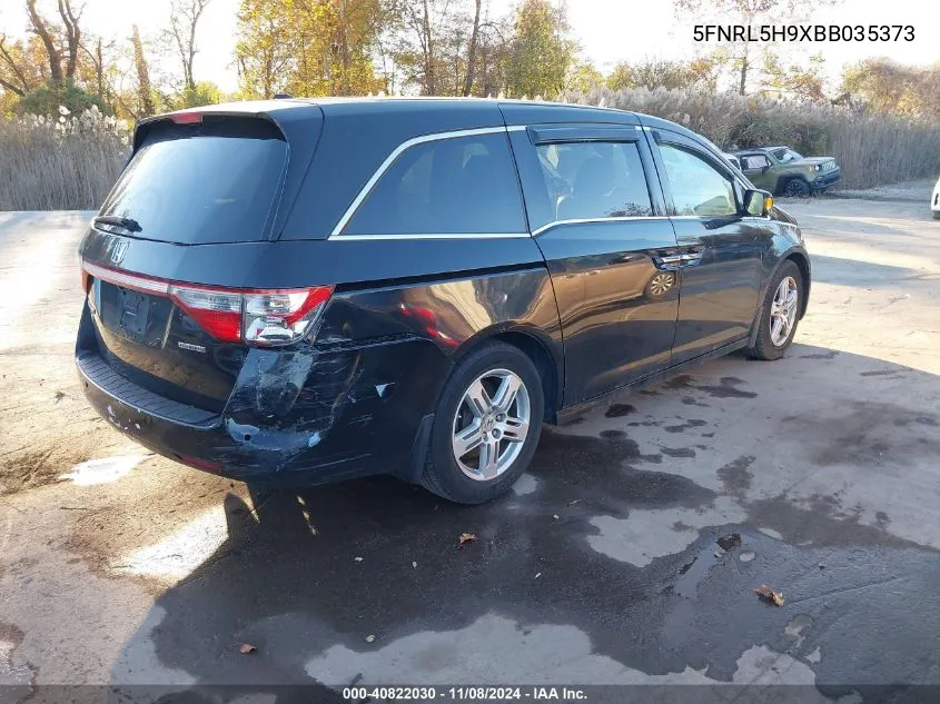 2011 Honda Odyssey Touring/Touring Elite VIN: 5FNRL5H9XBB035373 Lot: 40822030