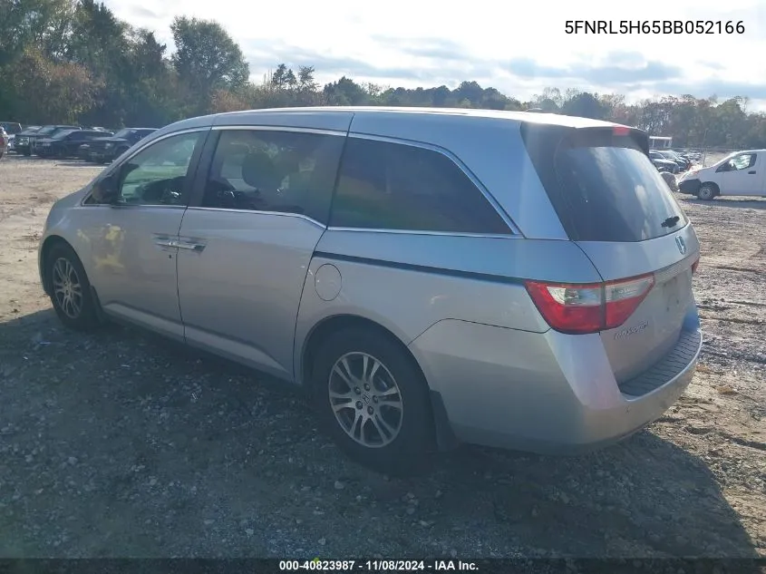 2011 Honda Odyssey Ex-L VIN: 5FNRL5H65BB052166 Lot: 40823987