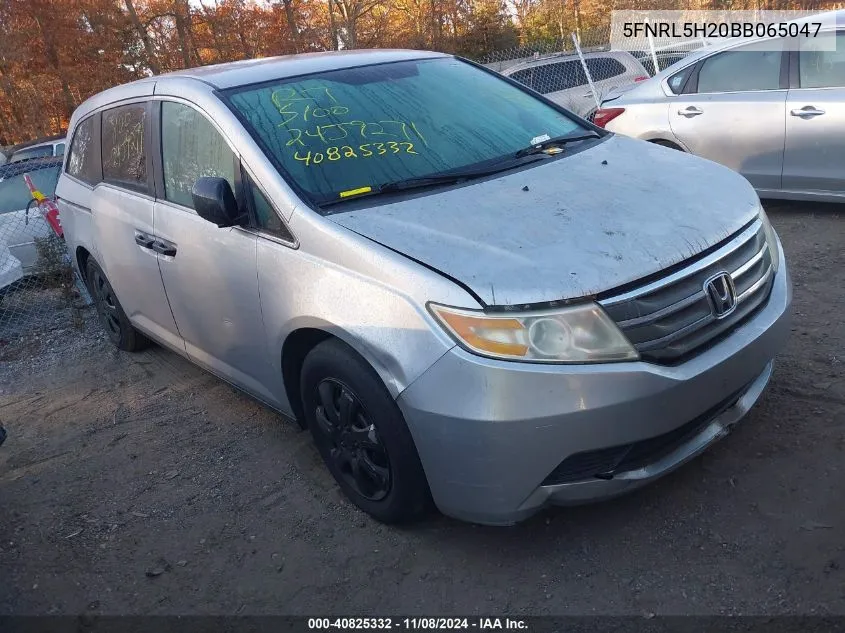 2011 Honda Odyssey Lx VIN: 5FNRL5H20BB065047 Lot: 40825332