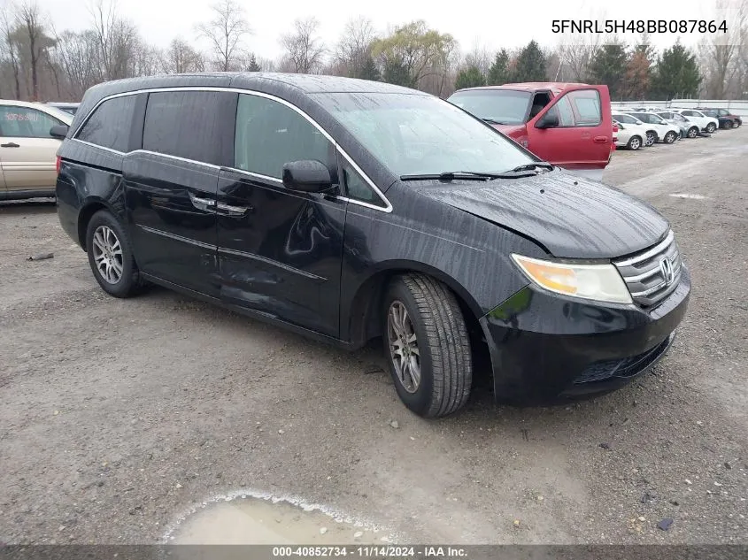 5FNRL5H48BB087864 2011 Honda Odyssey Ex