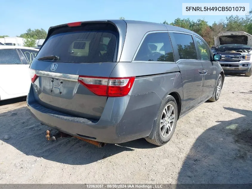 2012 Honda Odyssey VIN: 5FNRL5H49CB501073 Lot: 12063057