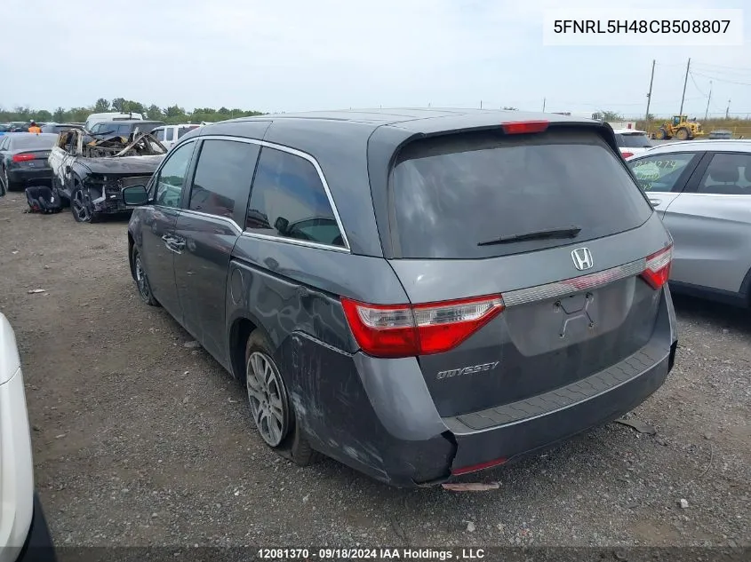 2012 Honda Odyssey VIN: 5FNRL5H48CB508807 Lot: 12081370