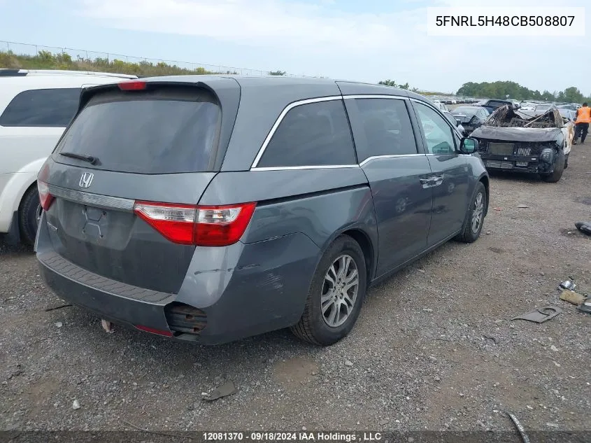 2012 Honda Odyssey VIN: 5FNRL5H48CB508807 Lot: 12081370