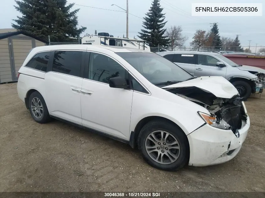 5FNRL5H62CB505306 2012 Honda Odyssey Exl