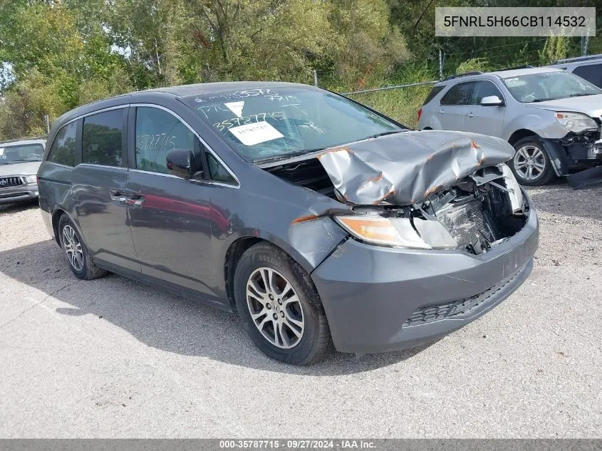 2012 Honda Odyssey Exl VIN: 5FNRL5H66CB114532 Lot: 35787715