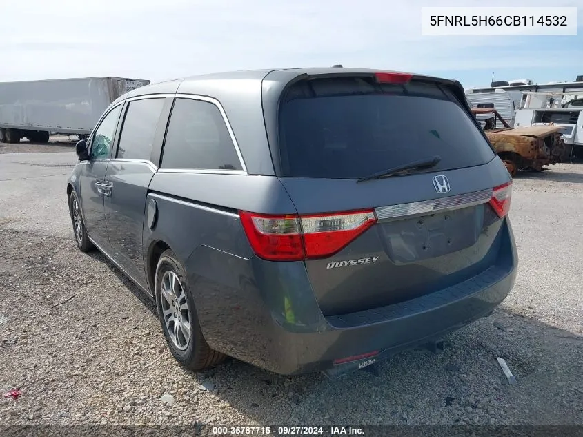 2012 Honda Odyssey Exl VIN: 5FNRL5H66CB114532 Lot: 35787715