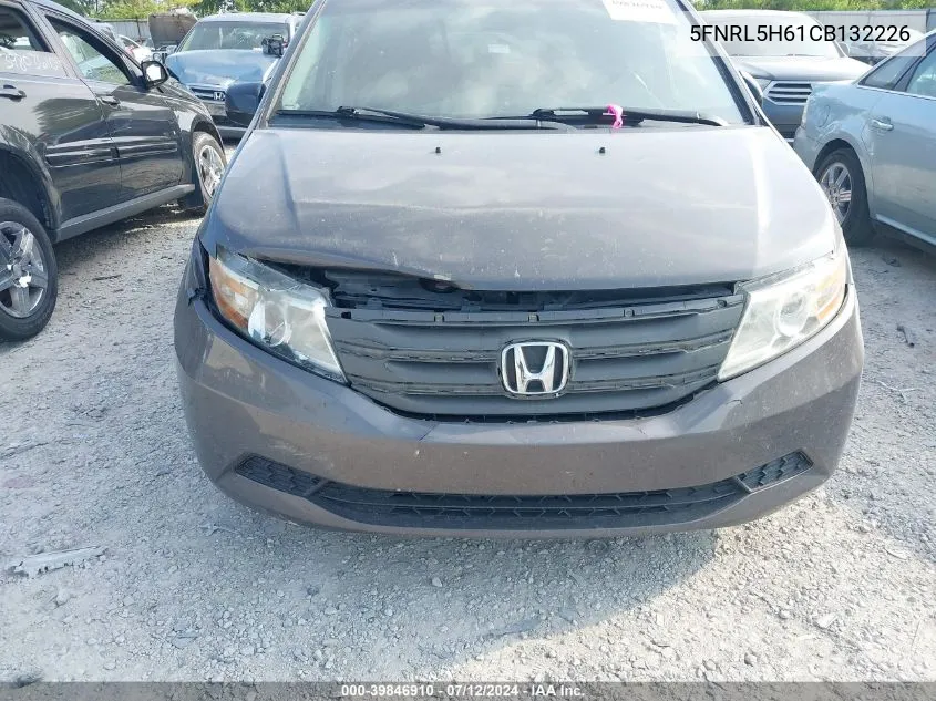 2012 Honda Odyssey Ex-L VIN: 5FNRL5H61CB132226 Lot: 39846910