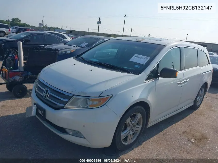 5FNRL5H92CB132147 2012 Honda Odyssey Touring/Touring Elite