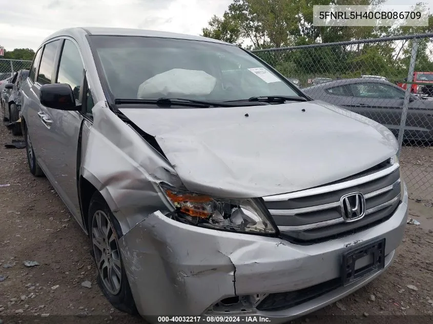 2012 Honda Odyssey Ex VIN: 5FNRL5H40CB086709 Lot: 40032217