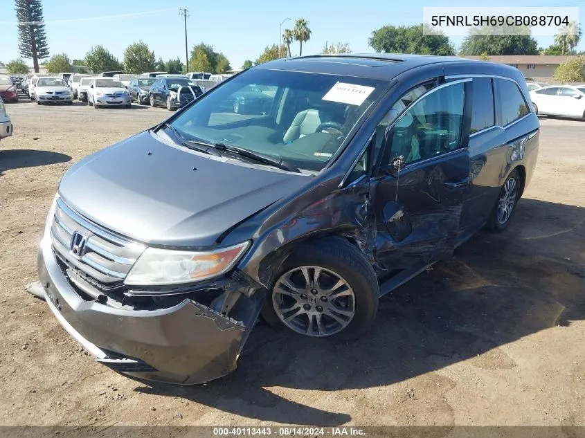 5FNRL5H69CB088704 2012 Honda Odyssey Ex-L