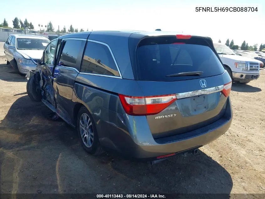 2012 Honda Odyssey Ex-L VIN: 5FNRL5H69CB088704 Lot: 40113443