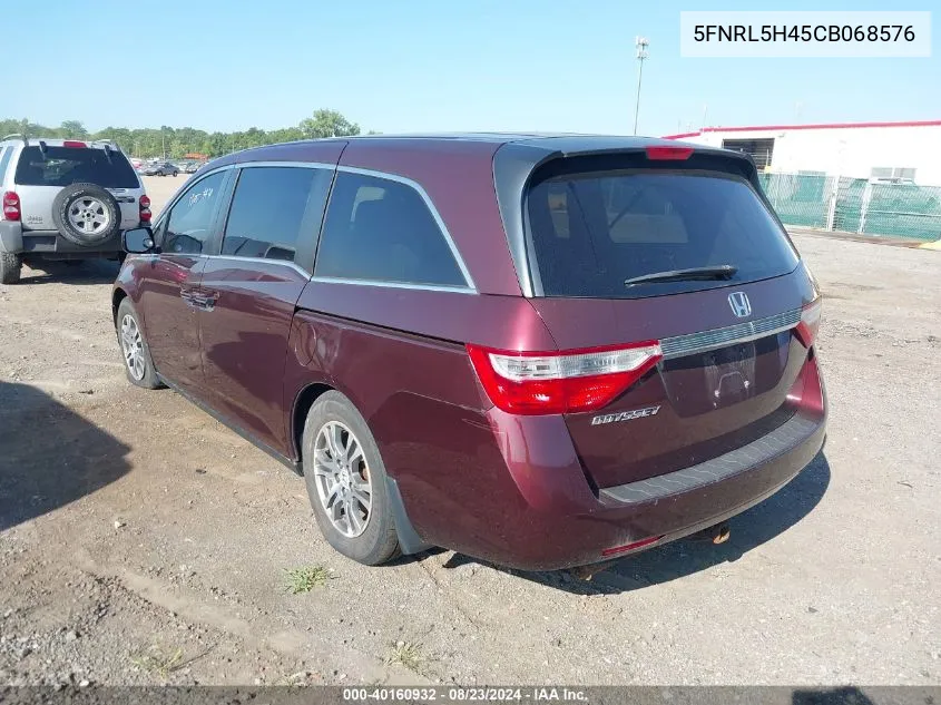 2012 Honda Odyssey Ex VIN: 5FNRL5H45CB068576 Lot: 40160932