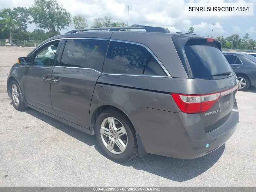 2012 Honda Odyssey Touring/Touring Elite VIN: 5FNRL5H99CB014564 Lot: 40220965