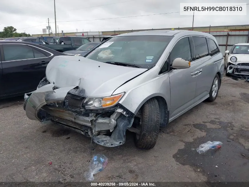 2012 Honda Odyssey Touring/Touring Elite VIN: 5FNRL5H99CB018310 Lot: 40239258