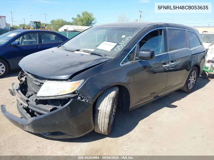 5FNRL5H48CB053635 2012 Honda Odyssey Ex