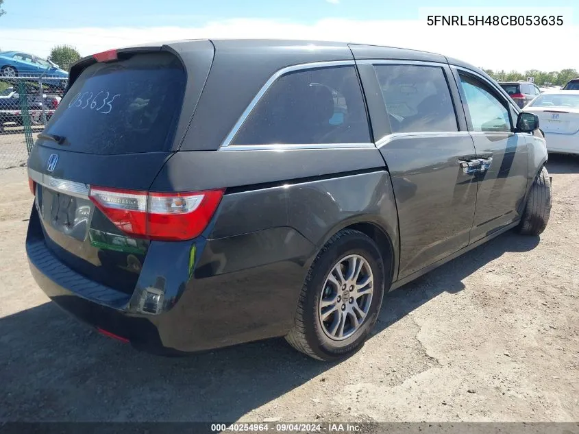 2012 Honda Odyssey Ex VIN: 5FNRL5H48CB053635 Lot: 40254964