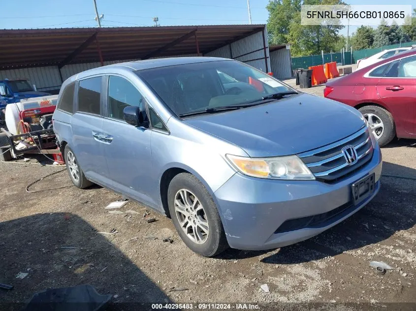 2012 Honda Odyssey Ex-L VIN: 5FNRL5H66CB010865 Lot: 40295483