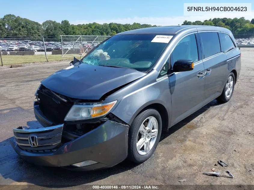 2012 Honda Odyssey Touring/Touring Elite VIN: 5FNRL5H94CB004623 Lot: 40300146