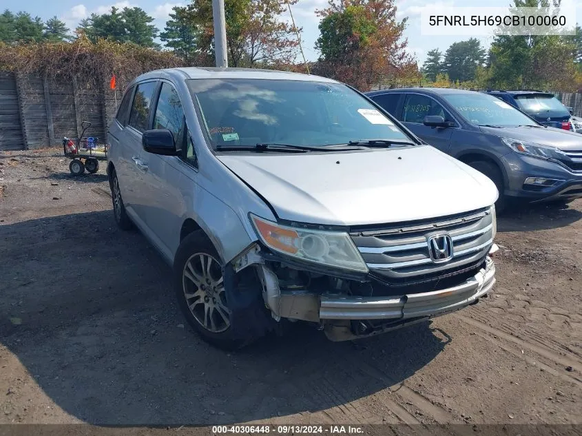 5FNRL5H69CB100060 2012 Honda Odyssey Ex-L