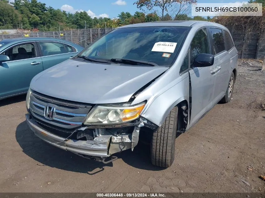 2012 Honda Odyssey Ex-L VIN: 5FNRL5H69CB100060 Lot: 40306448