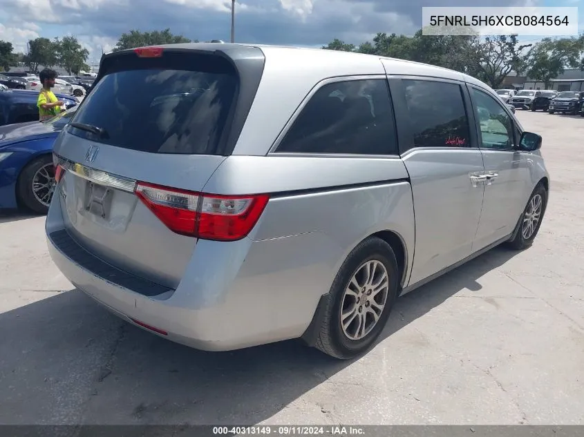 5FNRL5H6XCB084564 2012 Honda Odyssey Ex-L