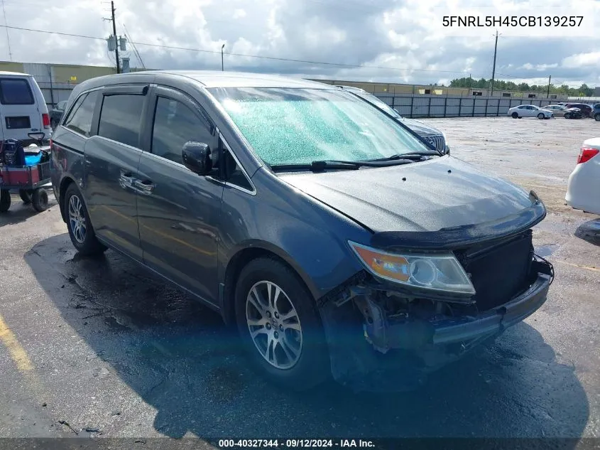 5FNRL5H45CB139257 2012 Honda Odyssey Ex