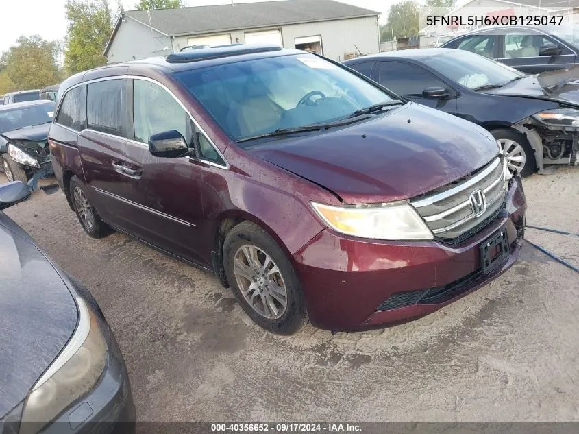 2012 Honda Odyssey Exl VIN: 5FNRL5H6XCB125047 Lot: 40356652