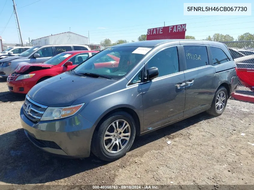 5FNRL5H46CB067730 2012 Honda Odyssey Ex