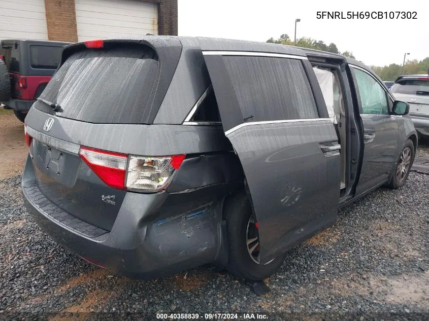 2012 Honda Odyssey Ex-L VIN: 5FNRL5H69CB107302 Lot: 40358839