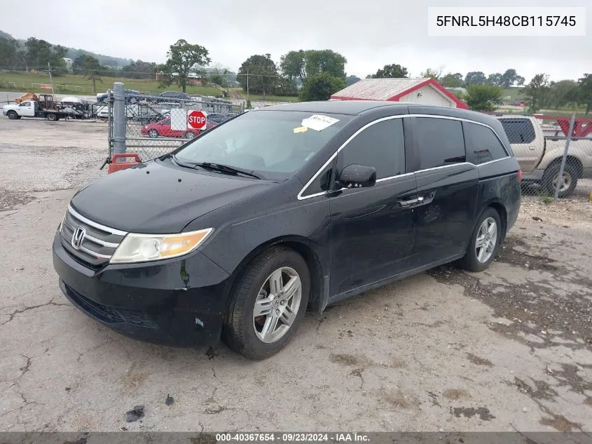 2012 Honda Odyssey Ex VIN: 5FNRL5H48CB115745 Lot: 40367654