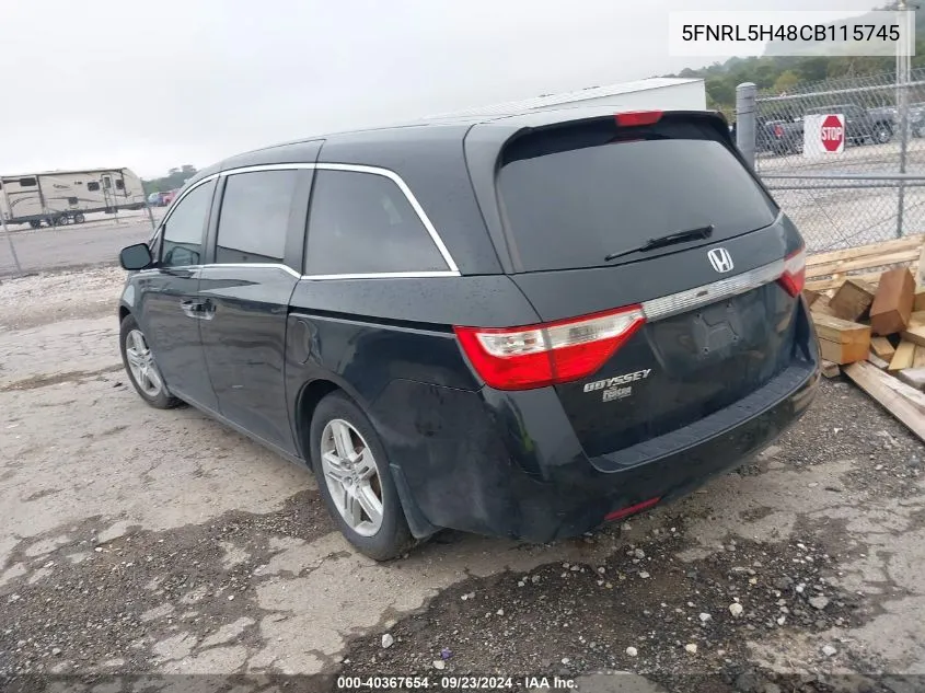 5FNRL5H48CB115745 2012 Honda Odyssey Ex