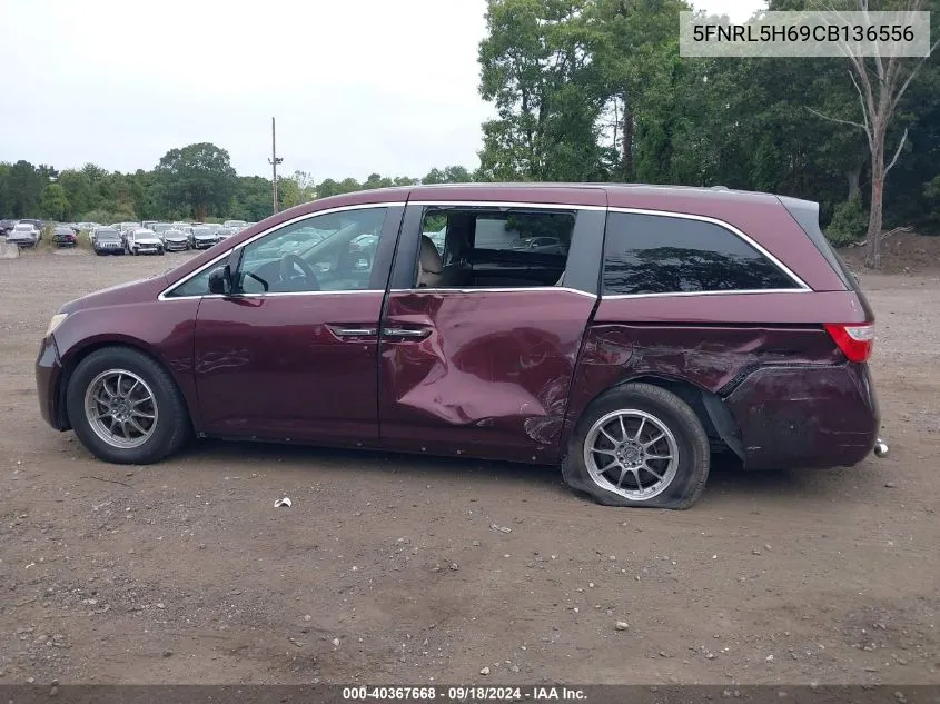 5FNRL5H69CB136556 2012 Honda Odyssey Exl