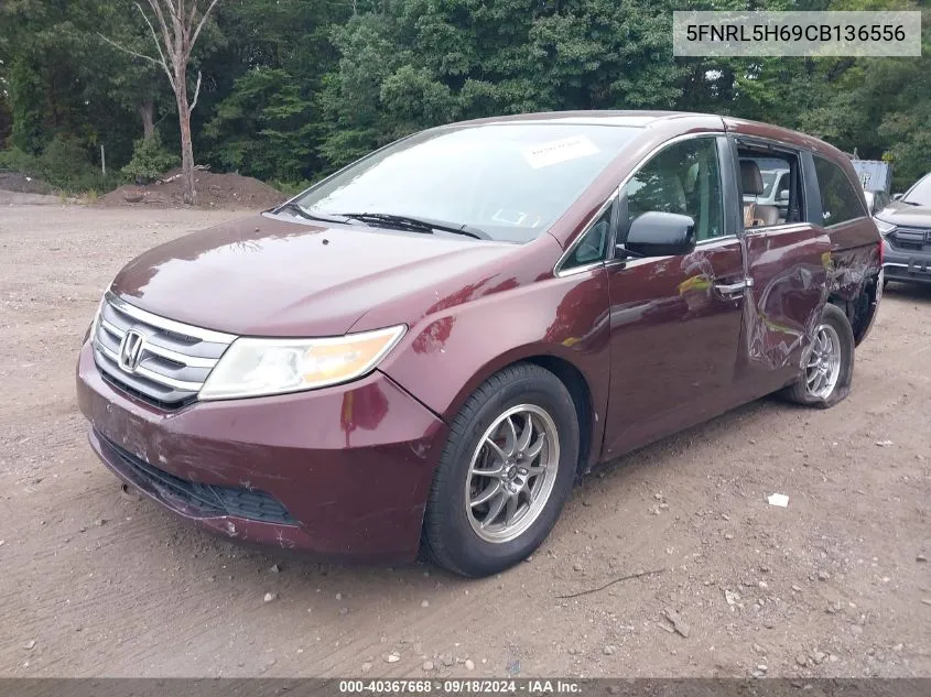 2012 Honda Odyssey Exl VIN: 5FNRL5H69CB136556 Lot: 40367668