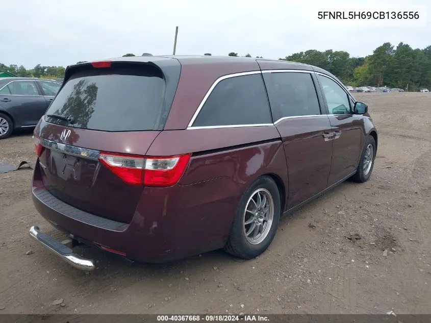 2012 Honda Odyssey Exl VIN: 5FNRL5H69CB136556 Lot: 40367668