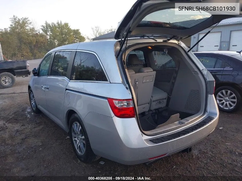 5FNRL5H68CB101930 2012 Honda Odyssey Exl