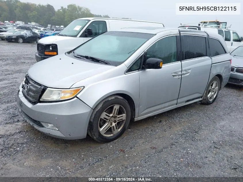 2012 Honda Odyssey Touring/Touring Elite VIN: 5FNRL5H95CB122115 Lot: 40372354