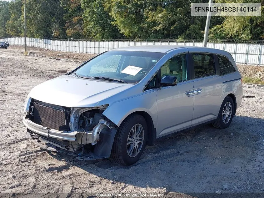 2012 Honda Odyssey Ex VIN: 5FNRL5H48CB140144 Lot: 40375796