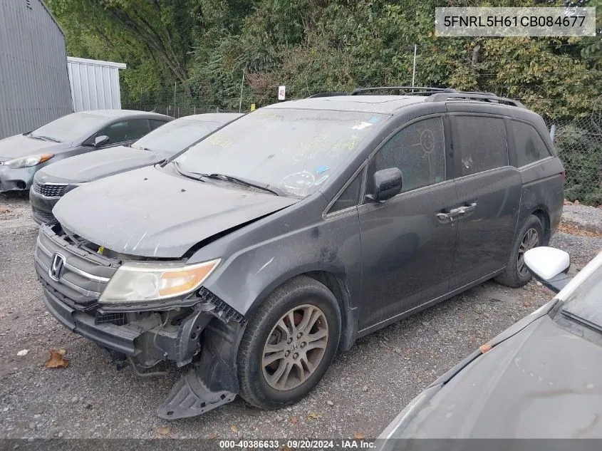 2012 Honda Odyssey Ex-L VIN: 5FNRL5H61CB084677 Lot: 40386633