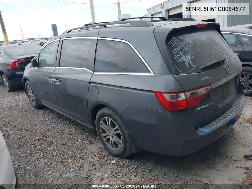 5FNRL5H61CB084677 2012 Honda Odyssey Ex-L