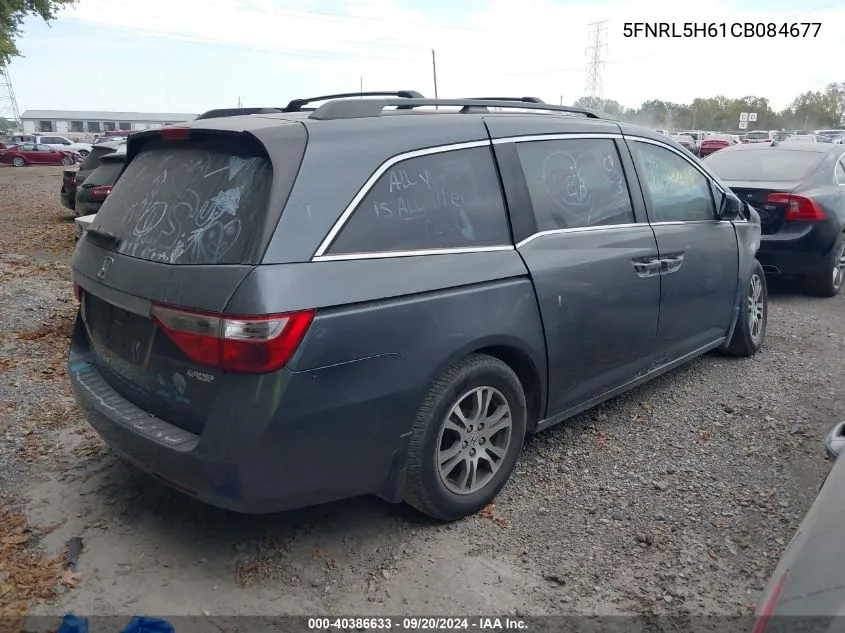 2012 Honda Odyssey Ex-L VIN: 5FNRL5H61CB084677 Lot: 40386633