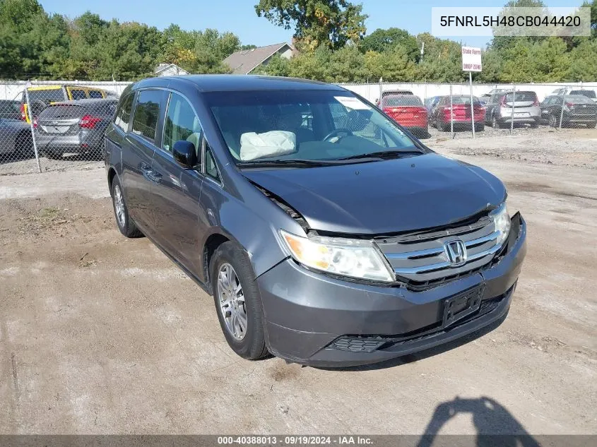 2012 Honda Odyssey Ex VIN: 5FNRL5H48CB044420 Lot: 40388013