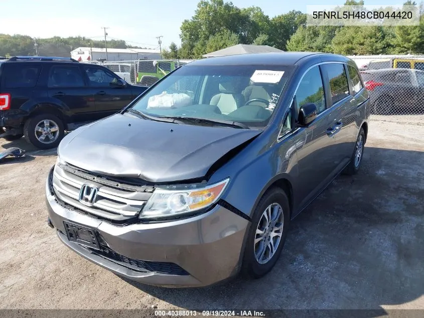 5FNRL5H48CB044420 2012 Honda Odyssey Ex