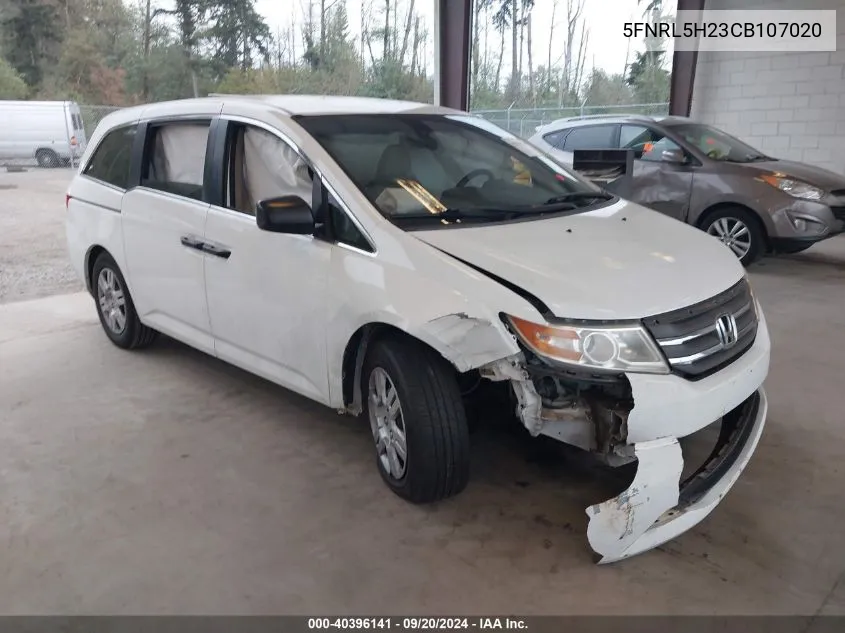 5FNRL5H23CB107020 2012 Honda Odyssey Lx