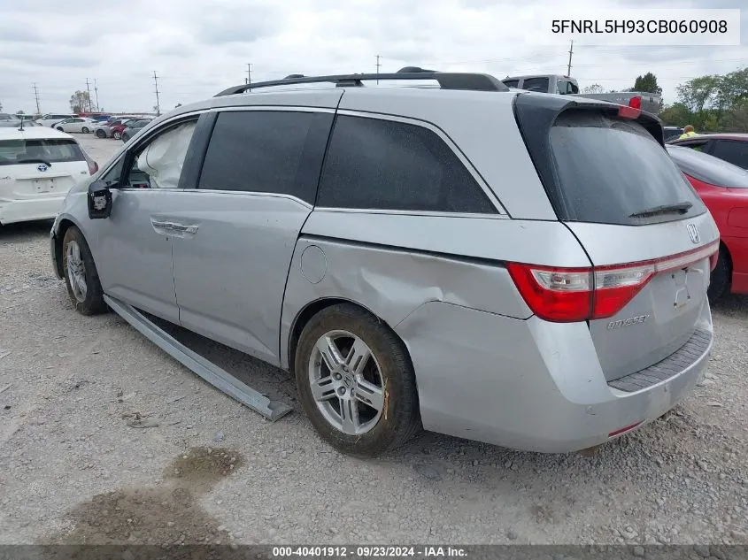 2012 Honda Odyssey Touring/Touring Elite VIN: 5FNRL5H93CB060908 Lot: 40401912