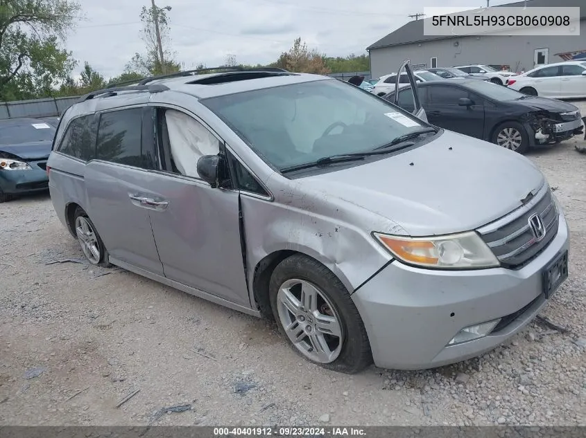 2012 Honda Odyssey Touring/Touring Elite VIN: 5FNRL5H93CB060908 Lot: 40401912