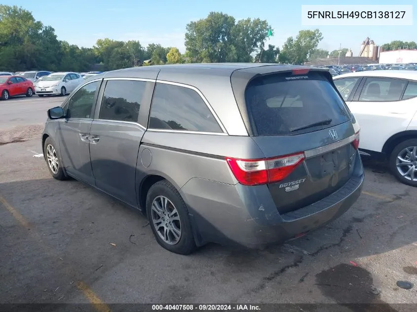 5FNRL5H49CB138127 2012 Honda Odyssey Ex