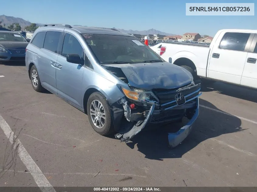 2012 Honda Odyssey Exl VIN: 5FNRL5H61CB057236 Lot: 40412002