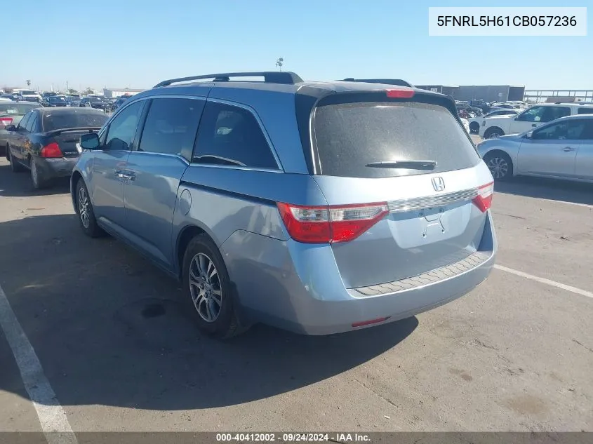 5FNRL5H61CB057236 2012 Honda Odyssey Exl